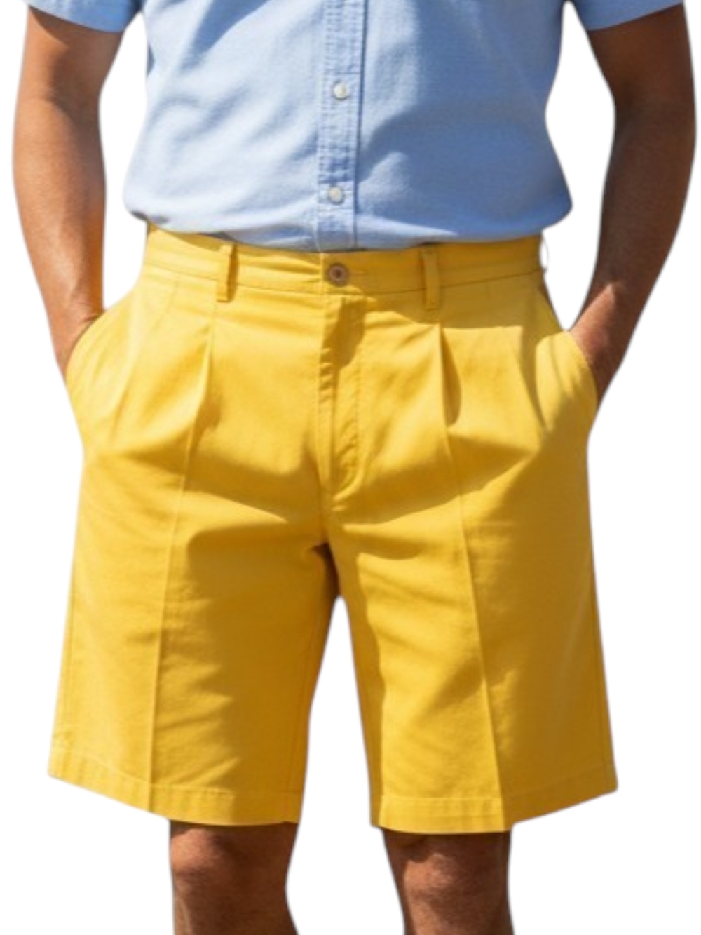 Polo by Ralph Lauren Yellow Flat-Front Men's Shorts Size 36